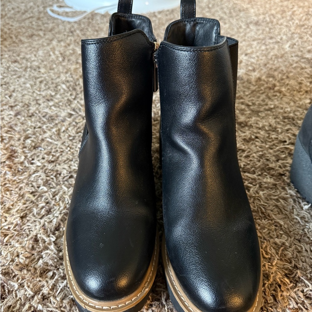 Anne Klein Black Ankle Boots